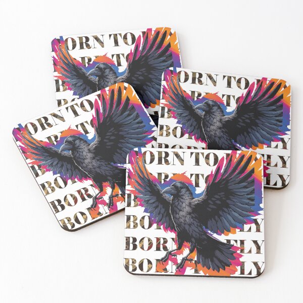 Item preview, Vibrant retro dark raven design designed and sold by Brushlight Studio.