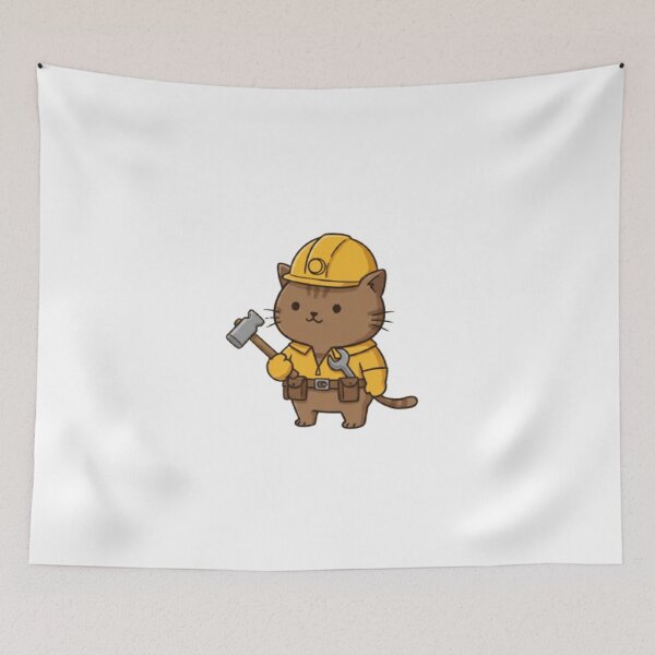 Item preview, Builder Cat designed and sold by CamiloHiPa.