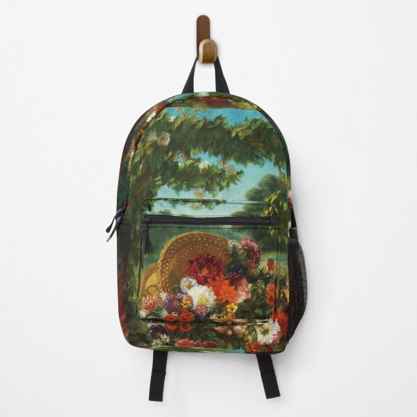 Item preview, BASKET OF FLOWERS IN COUNTRY HOUSE by Eugène Delacroix designed and sold by BulganLumini.