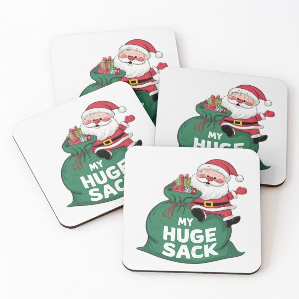 Item preview, Christmas Santa Claus with a green bag of gifts,Santa Claus,christmas funny,christmas jovial,Christmas art,Nightmare Before Christmas designed and sold by Expressions-Sel.