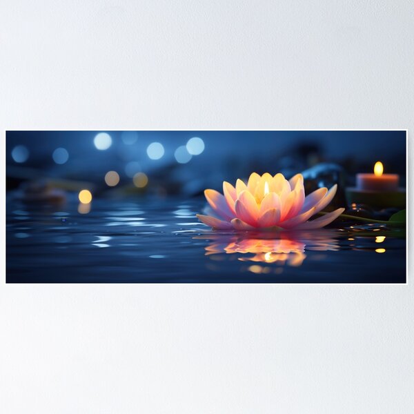 Item preview, Water lily floating on top of a body of water designed and sold by anytka.