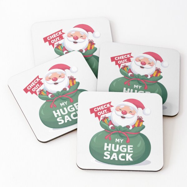 Item preview, Christmas funny Santa Claus with a green bag of gifts,Santa Claus,christmas funny,christmas jovial,Christmas art,Nightmare Before Christmas designed and sold by Expressions-Sel.