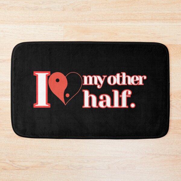Item preview, I Love My Other Half Heart Valentines Design, yin-yang  designed and sold by IceBathDESIGNS.