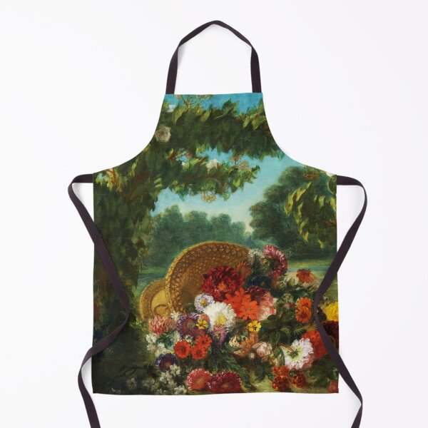 Item preview, BASKET OF FLOWERS IN COUNTRY HOUSE by Eugène Delacroix designed and sold by BulganLumini.