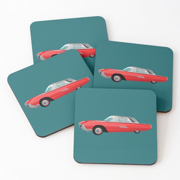 Item preview, 1963 Red Hot Hot Rod Antique Car on Teal 1a6a6f designed and sold by Art in My Loft.