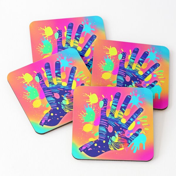 Item preview, Creative Vibrant Hand Splash Art designed and sold by Health And Fitness Posts e-Store.