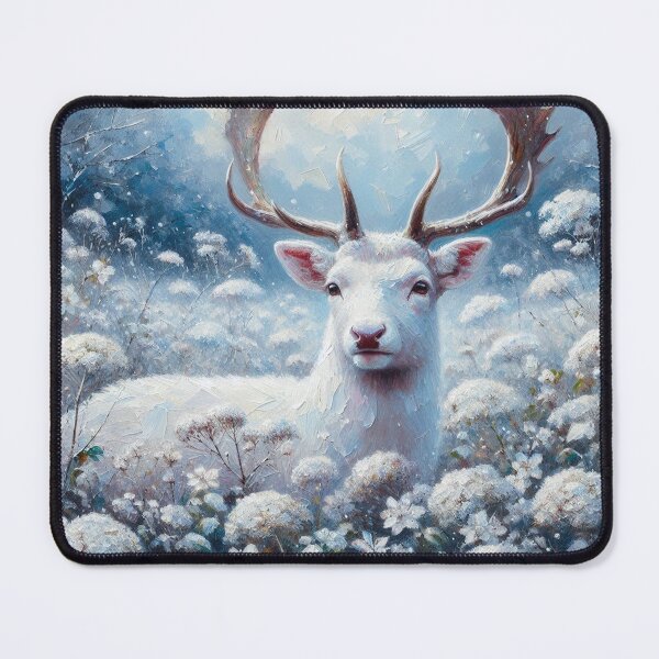 Item preview, White deer in the snow designed and sold by Nicolette Vermeulen.