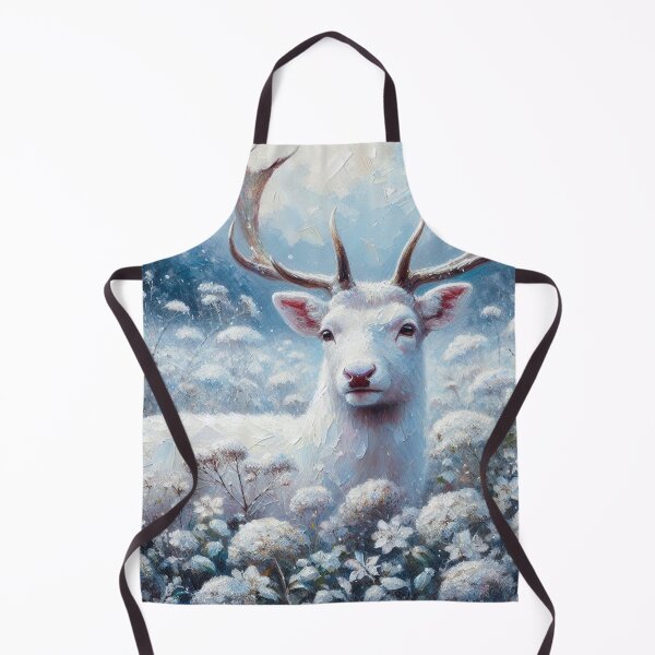 Item preview, White deer in the snow designed and sold by Nicolette Vermeulen.