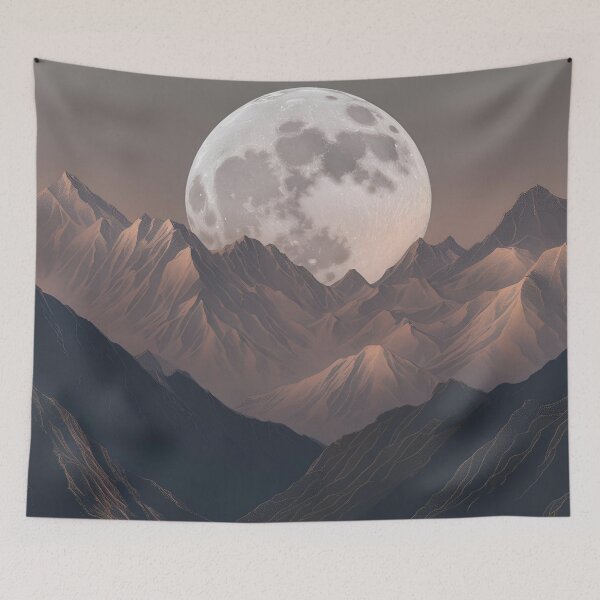 Item preview, Mystical Mountain Moonrise designed and sold by LoveingShop.