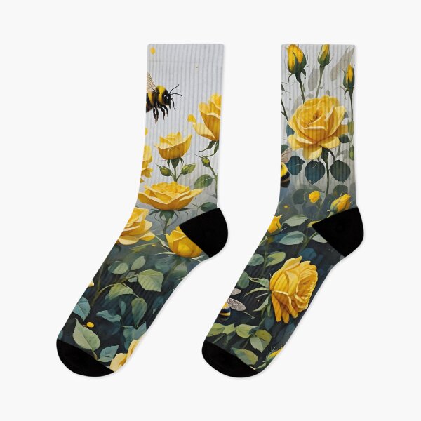 Item preview, Bumblebees and Yellow Roses designed and sold by Paw's Arts.