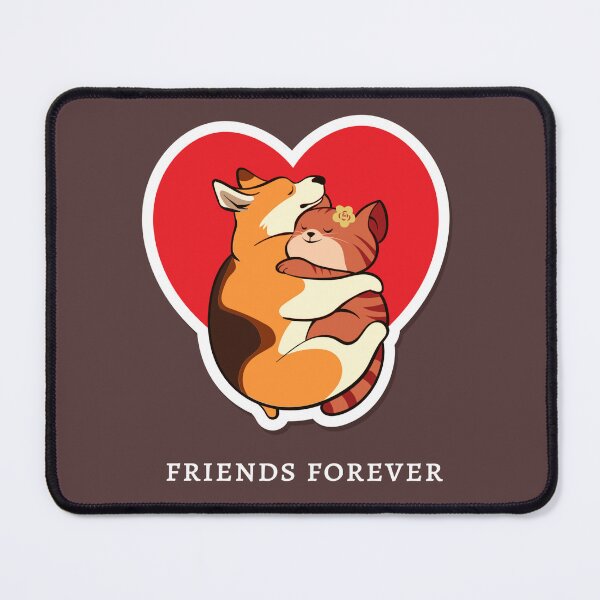 Item preview, Forever Friends Cat and Dog Love Story, Taylor dog, paws, wild, designed and sold by Wildlife2021.