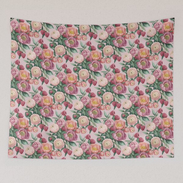 Item preview, Raspberry Garden Pattern designed and sold by CraftyBloom.