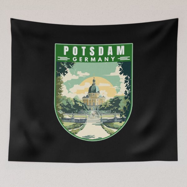 Item preview, Potsdam in Brandenburg Germany Retro Travel Art Emblem designed and sold by MaateoDesign.