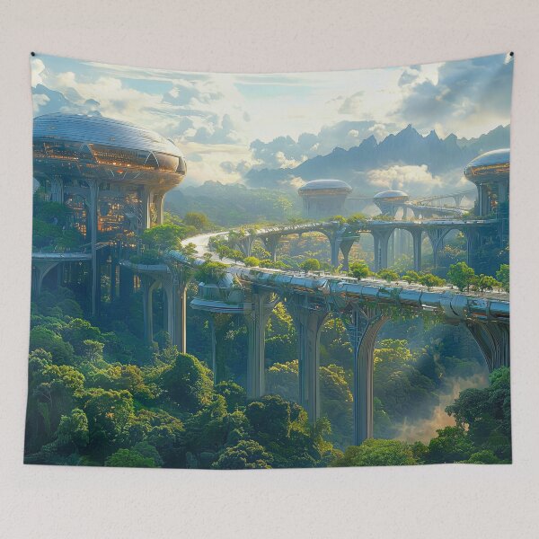 Item preview, Jungle Solar City Just Above the Treetops designed and sold by ACastilloArt.