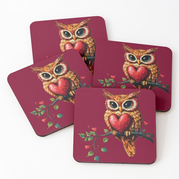 Item preview, Valentine's Day Owl designed and sold by Charisma Enigma.