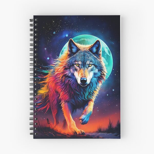 Item preview, Colorful Running Wolf designed and sold by Kspirit Designs.