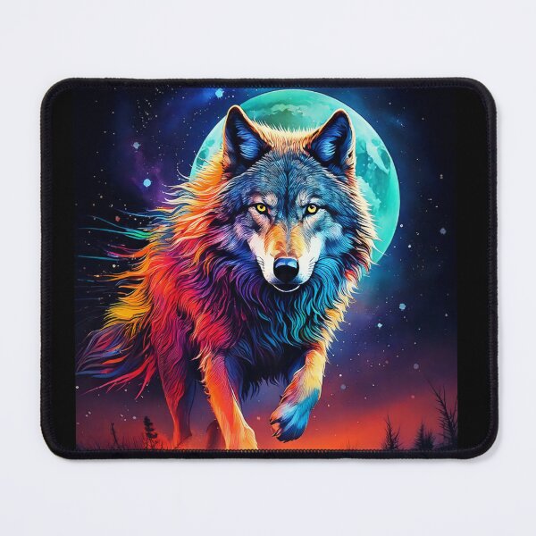 Item preview, Colorful Running Wolf designed and sold by Kspirit Designs.