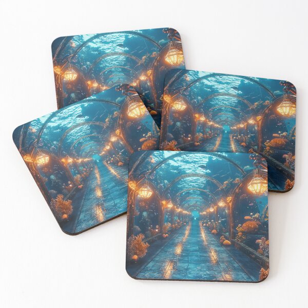 Item preview, Underwater Walkway with Warm Lamps designed and sold by ACastilloArt.