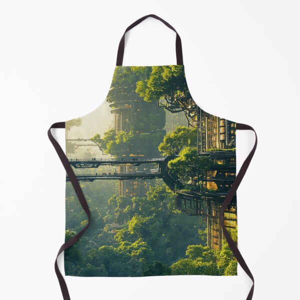 Item preview, Jungle Solar City with Green Balconies designed and sold by ACastilloArt.