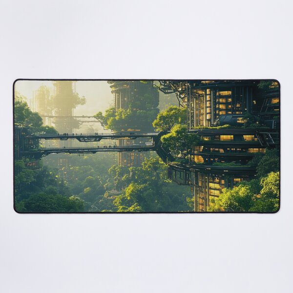 Item preview, Jungle Solar City with Green Balconies designed and sold by ACastilloArt.