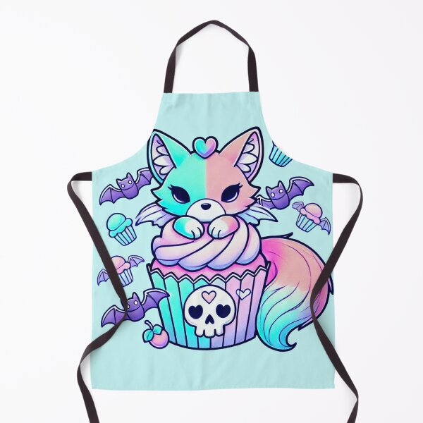 Item preview, Pastel Goth Cupcake Fox designed and sold by ToxxicApple.