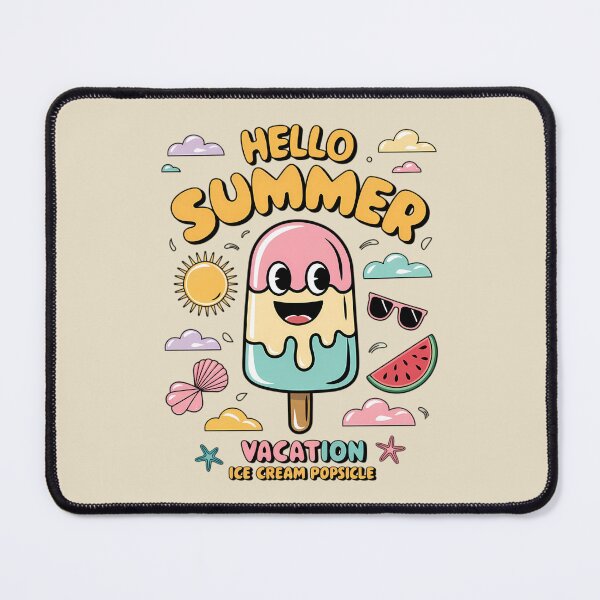 Artikelvorschau, Hallo Sommer, Cartoon-Eis am Stiel-Kunst entworfen und verkauft von TeeGrit.