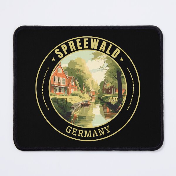 Item preview, Spreewald in Brandenburg Germany Retro Travel Art Emblem designed and sold by MaateoDesign.