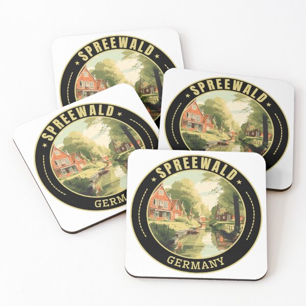 Item preview, Spreewald in Brandenburg Germany Retro Travel Art Emblem designed and sold by MaateoDesign.