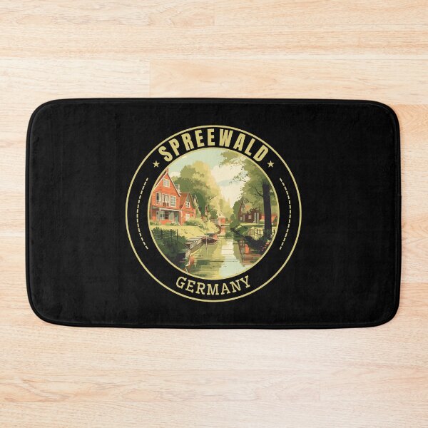 Item preview, Spreewald in Brandenburg Germany Retro Travel Art Emblem designed and sold by MaateoDesign.
