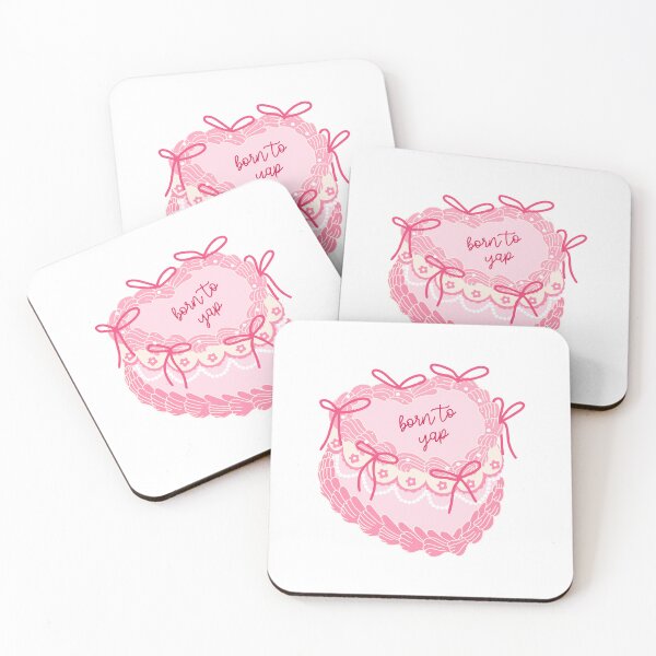 Item preview, Born to Yap. Vintage heart cake with bows. Coquette aesthetic. designed and sold by CoCoArt-Ua.