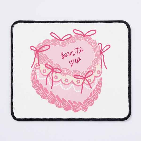 Item preview, Born to Yap. Vintage heart cake with bows. Coquette aesthetic. designed and sold by CoCoArt-Ua.