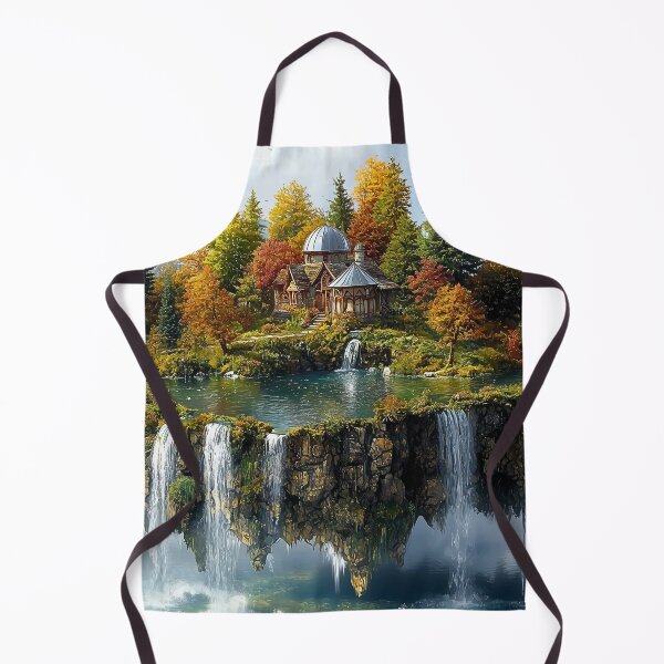 Item preview, Fairy House on Floating Island Above Mountain Lake designed and sold by ACastilloArt.