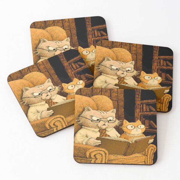 Item preview, Young and old cats reading a book designed and sold by michplante60.