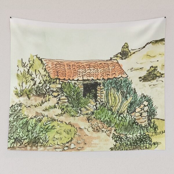 Item preview, A Dilapidated House in Skiathos designed and sold by Dianna Hardy Art.