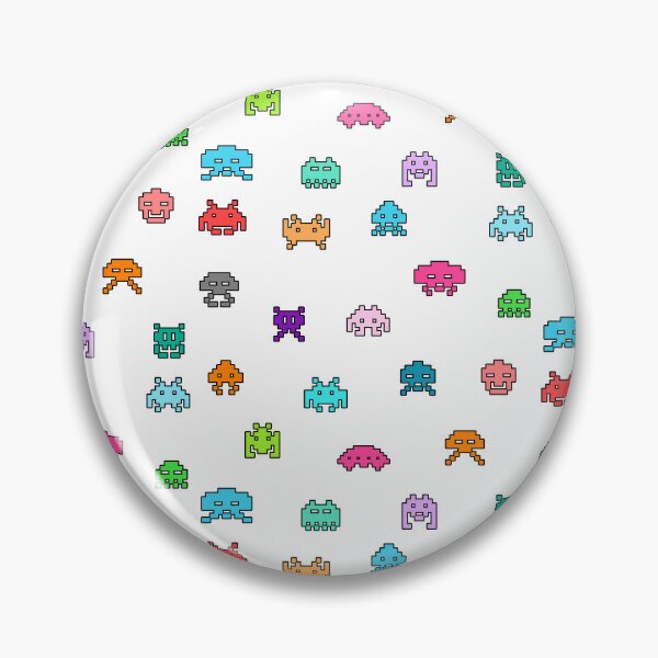 Item preview, Space invaders collection in color (black outline) designed and sold by KetiaArtWorld.