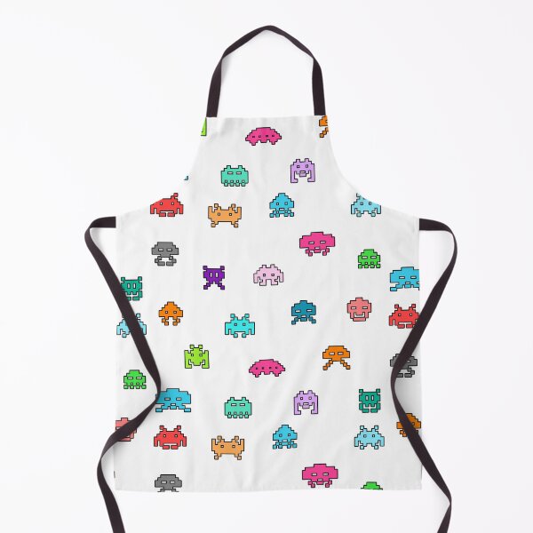 Item preview, Space invaders collection in color (black outline) designed and sold by KetiaArtWorld.