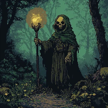 Artwork thumbnail, Necromancer In 8bit by Rtymer