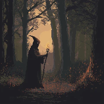 Artwork thumbnail, Necromancer In 8bit by Rtymer