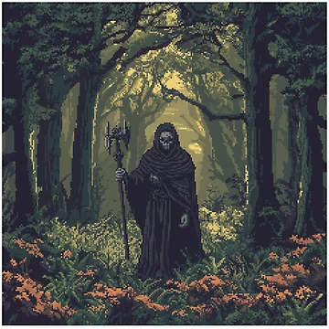 Artwork thumbnail, Necromancer In 8bit by Rtymer