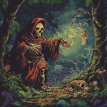 Artwork thumbnail, Necromancer In 8bit by Rtymer