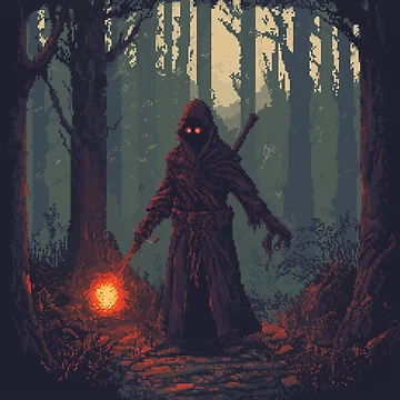Artwork thumbnail, Necromancer In 8bit by Rtymer