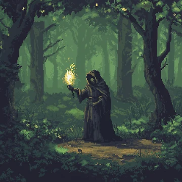 Artwork thumbnail, Necromancer In 8bit by Rtymer