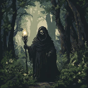 Artwork thumbnail, Necromancer In 8bit by Rtymer