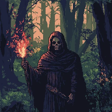 Artwork thumbnail, Necromancer In 8bit by Rtymer
