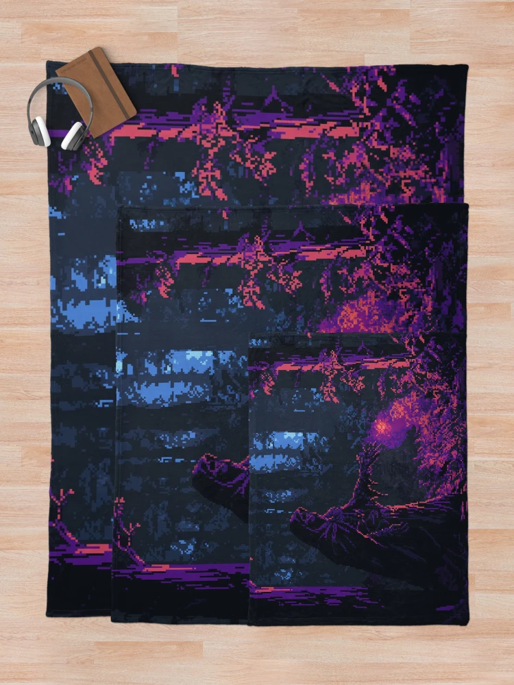 Thumbnail 5 of 6, Throw Blanket, Necromancer In 8bit designed and sold by Rtymer.