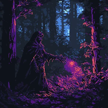 Artwork thumbnail, Necromancer In 8bit by Rtymer