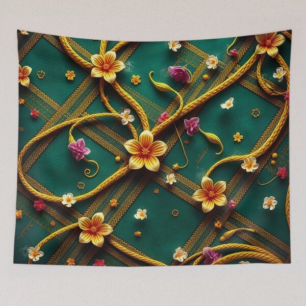 Item preview, Elegant Floral Pattern With A Teal Background designed and sold by debbiedwarika.