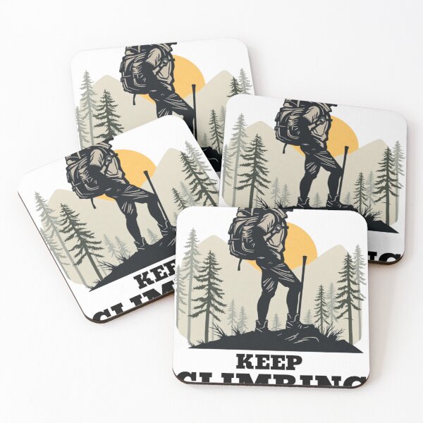 Item preview, Keep Climbing - Retro Hiking Mountain Sunset Motivational  designed and sold by DigiSudu.