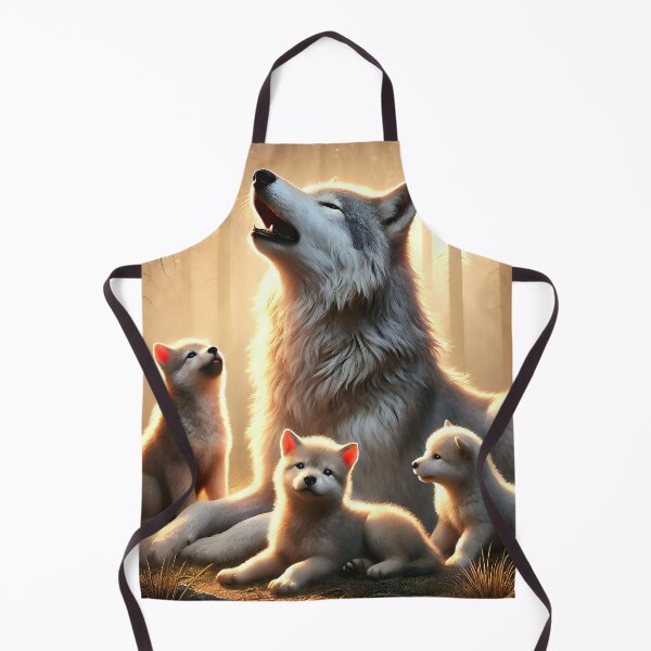Item preview, wolf with pups designed and sold by MyArtworkStudio.