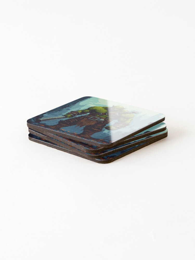 Thumbnail 4 of 5, Coasters (Set of 4), Orc In 8bit designed and sold by Rtymer.